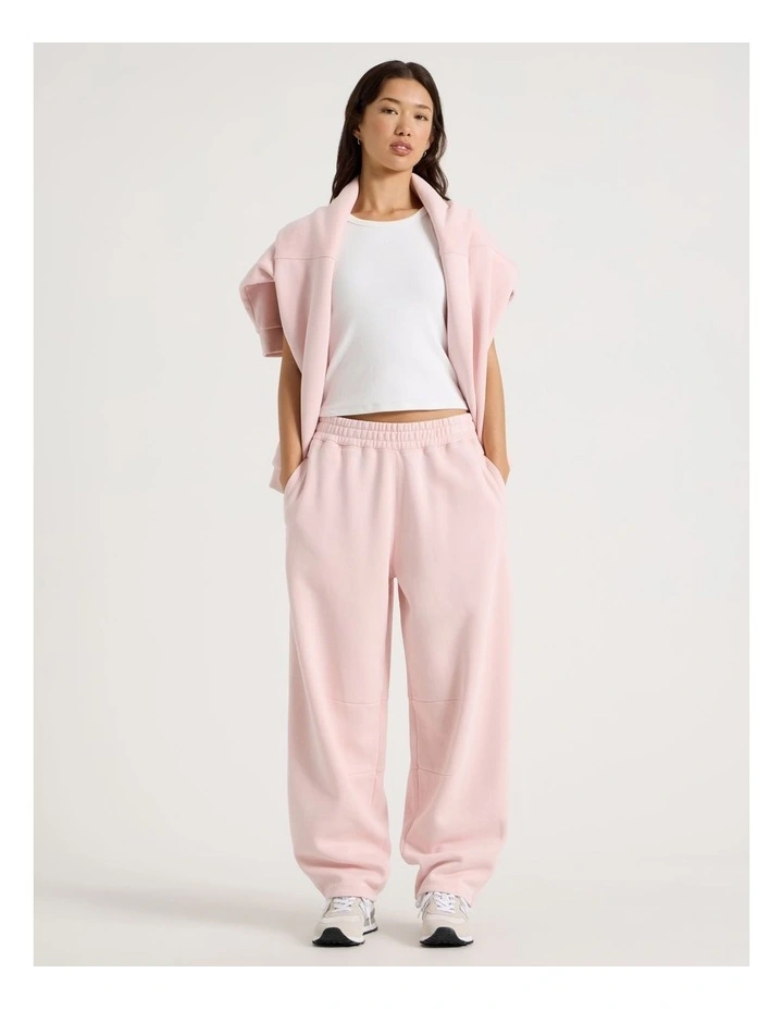 Acid Wash Sweat Pants in Potpourri Pink image 1