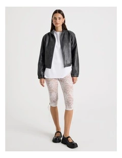Lace Capri Pant in Snow White