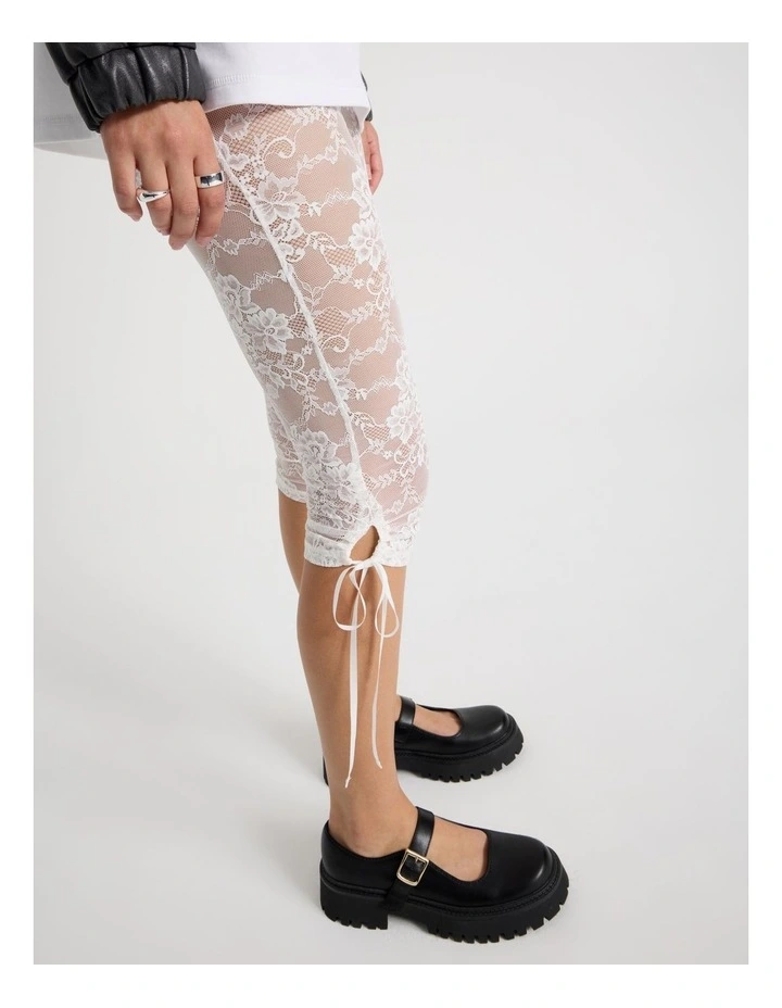 Lace Capri Pant in Snow White image 7