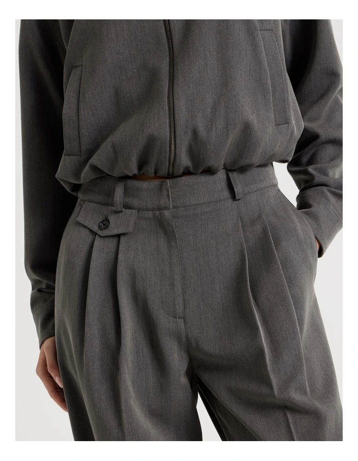 Tailored Wide Leg Pant in Charcoal image 3