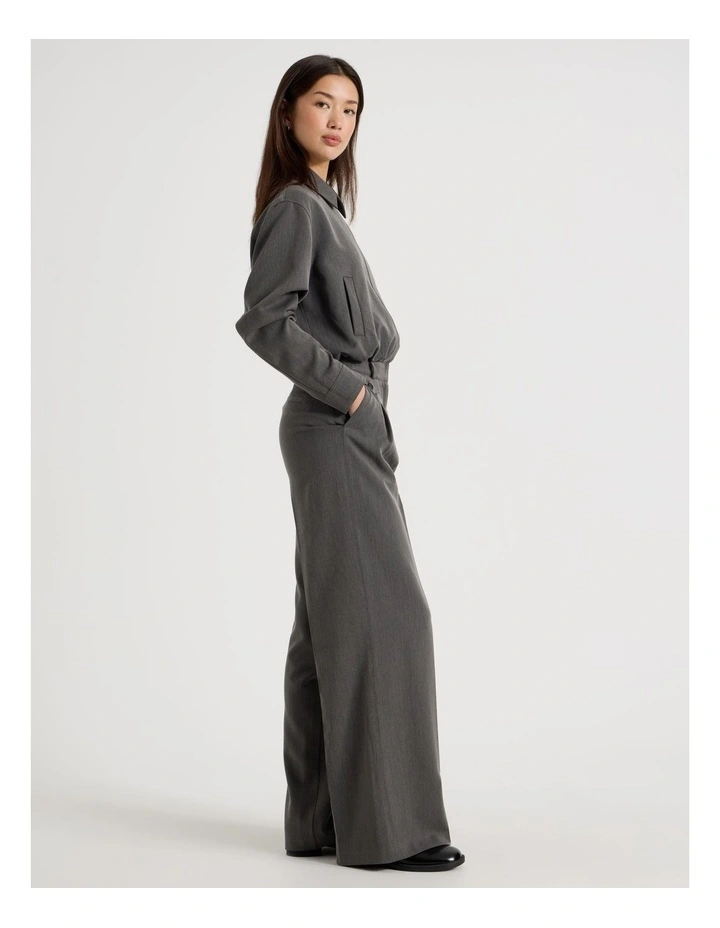Tailored Wide Leg Pant in Charcoal image 4