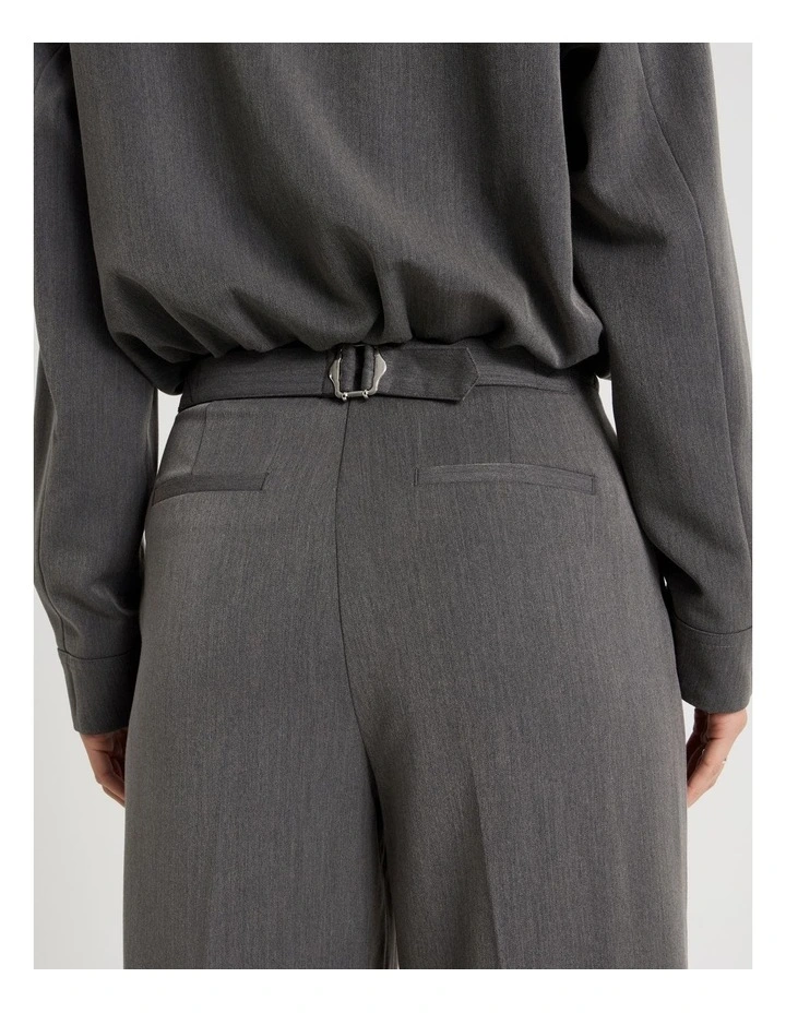 Tailored Wide Leg Pant in Charcoal image 6