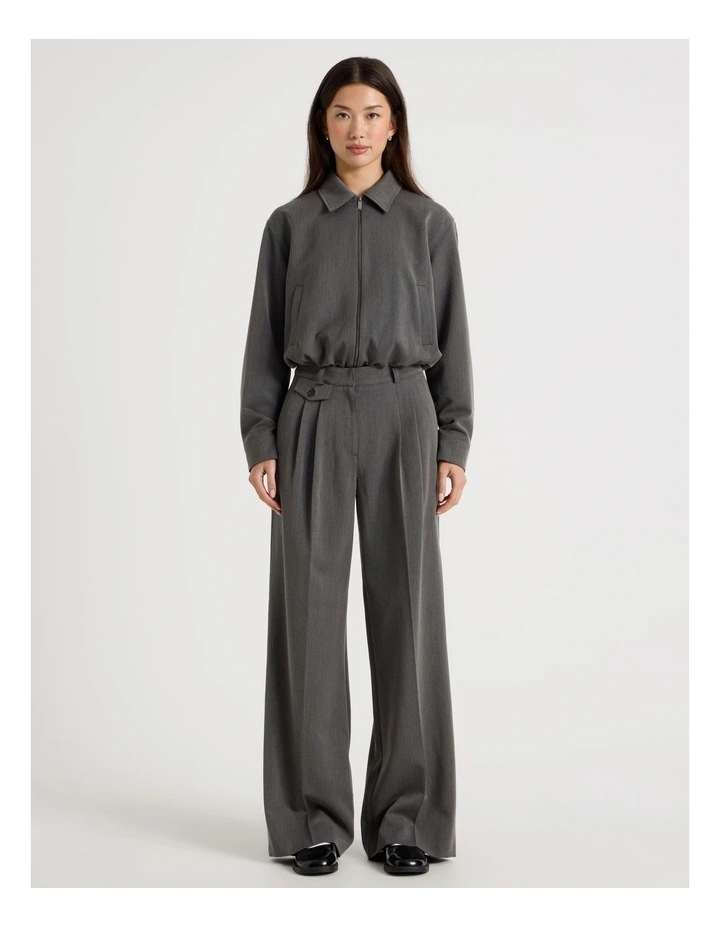 Tailored Wide Leg Pant in Charcoal image 7