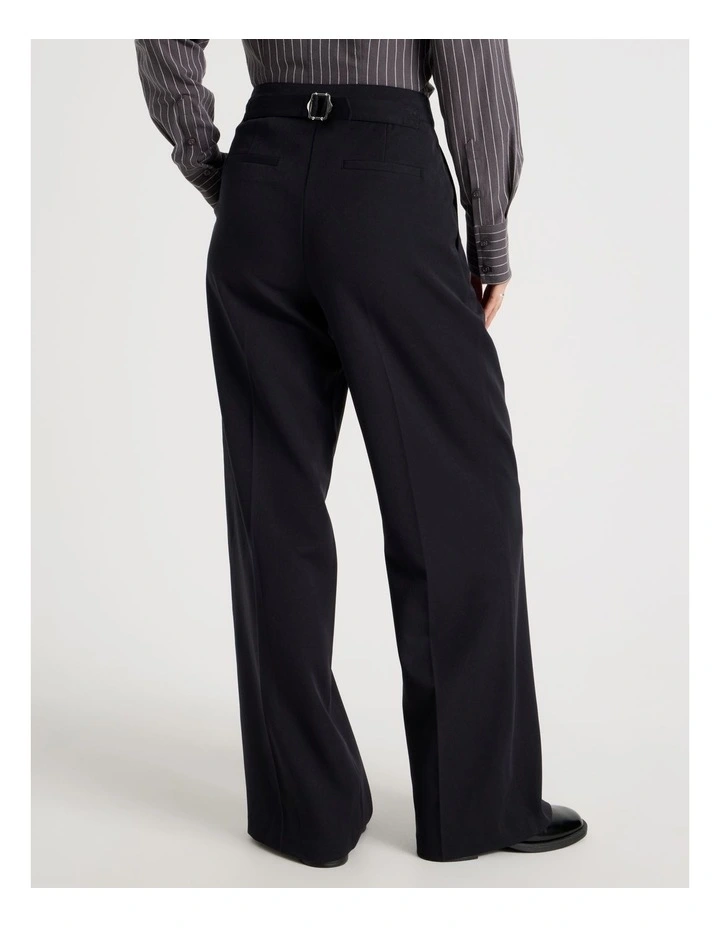 Tailored Wide Leg Pant in Jet Black image 4