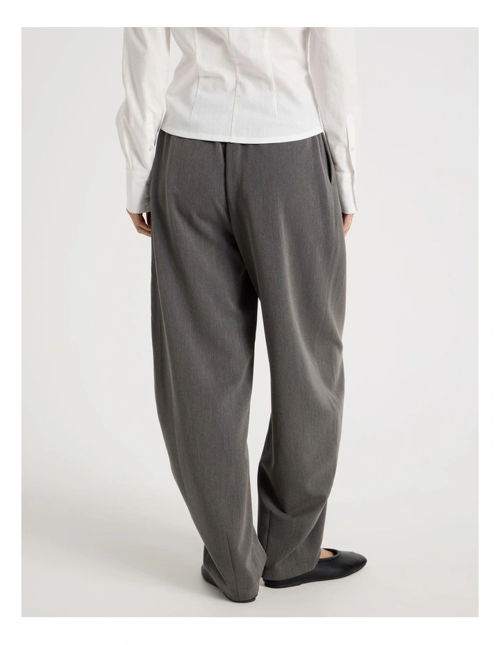 Tie Waist Barrel Leg Pant in Charcoal image 6