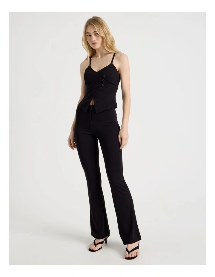 Low Rise Flare Pant in Jet Black image 1