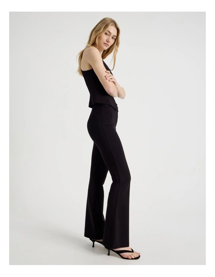 Low Rise Flare Pant in Jet Black image 3