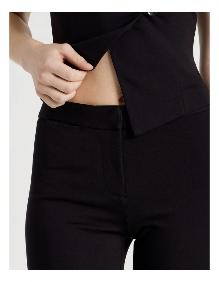 Low Rise Flare Pant in Jet Black image 4
