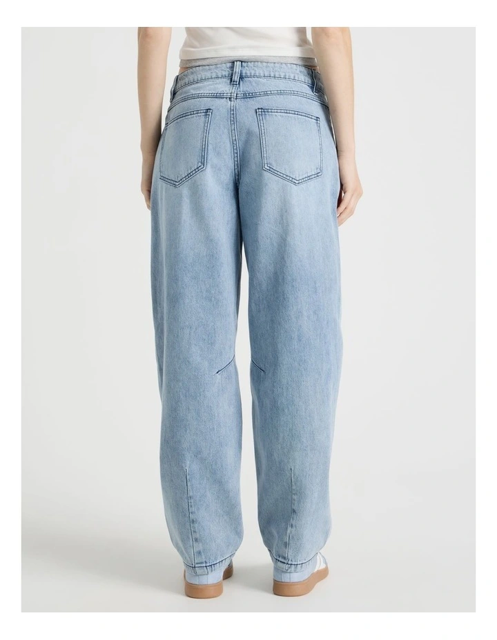Baggy Barrel Leg with Studs in Light Blue image 6