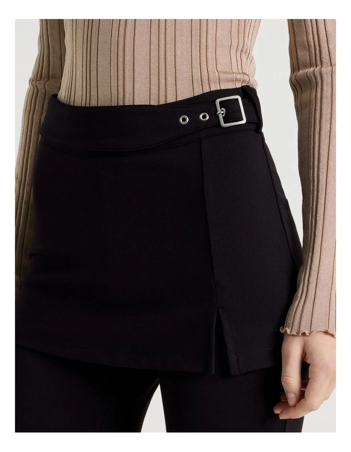 Skirt Overlay Pants in Jet Black image 4