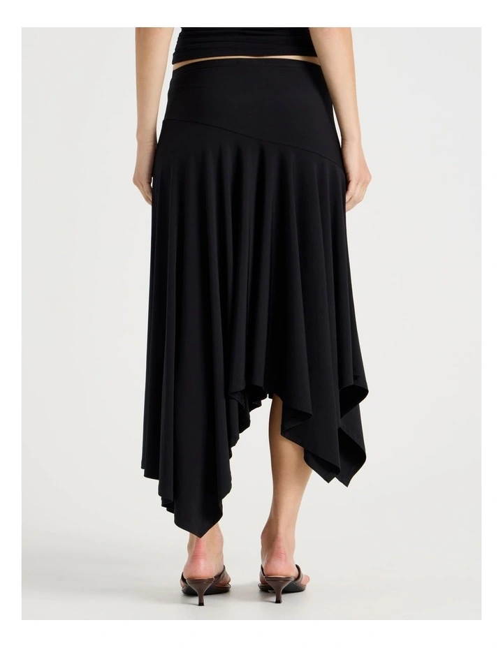 Asymmetric Skirt in Black image 6