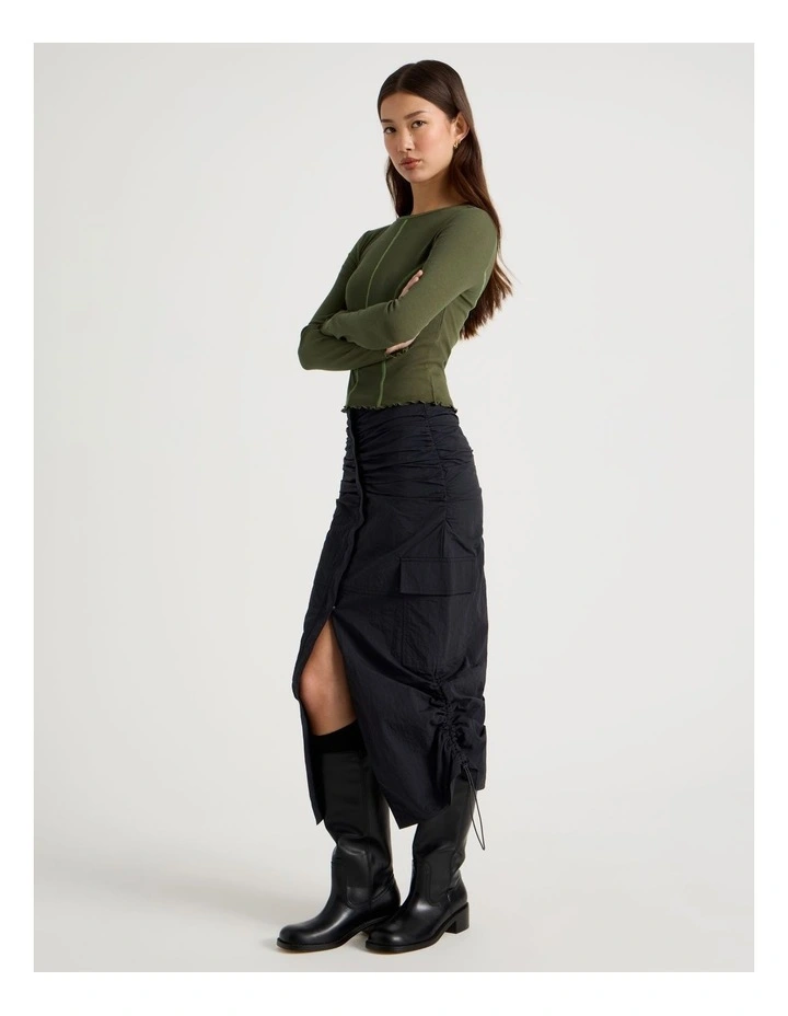 Cargo Skirt in Jet Black image 1