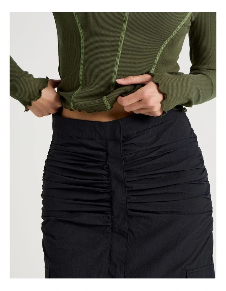 Cargo Skirt in Jet Black image 5