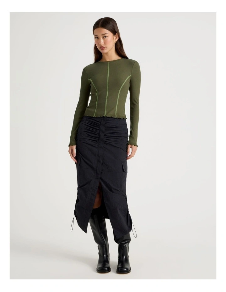 Cargo Skirt in Jet Black image 7