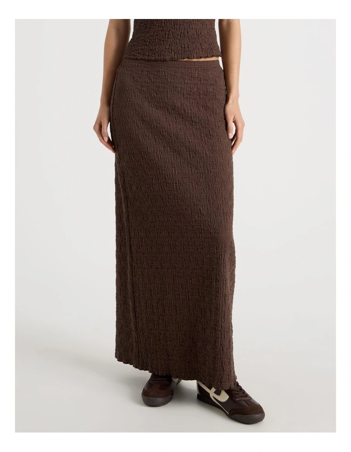 Textured Midi Skirt in Bracken image 2