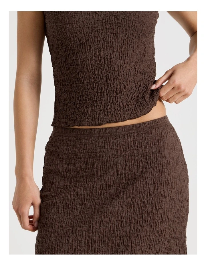 Textured Midi Skirt in Bracken image 4