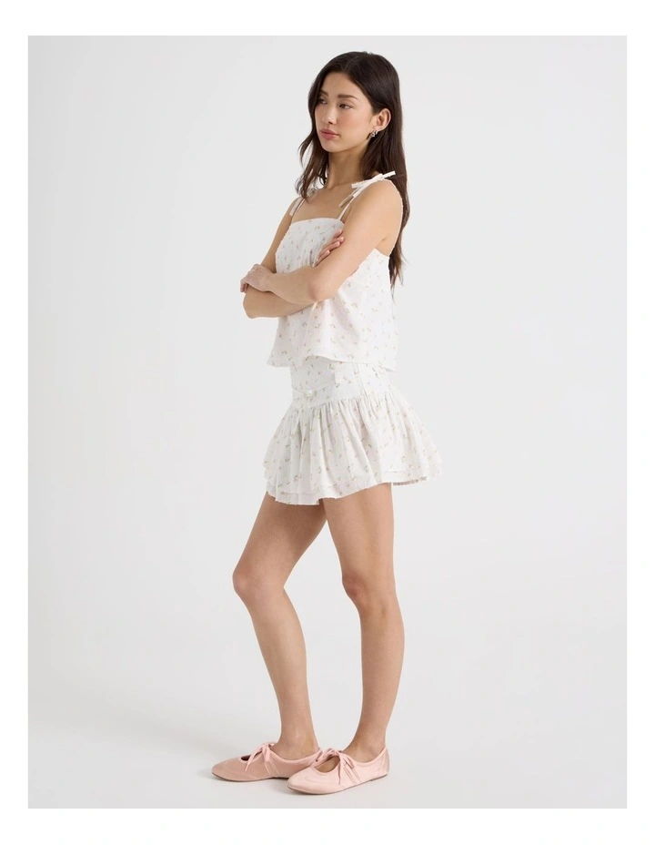 Mini Skirt with Tie in Ditsy Print image 5
