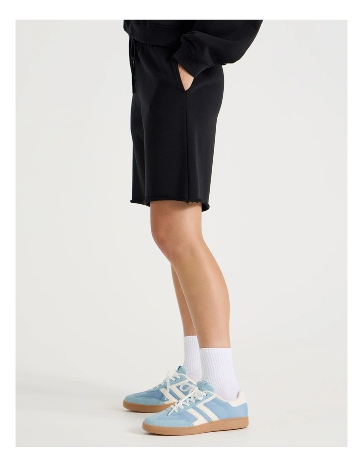 Longline Track Shorts in Jet Black image 3