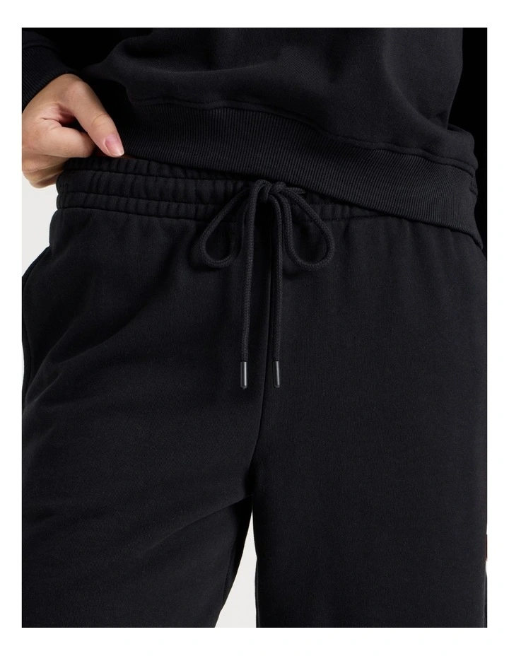 Longline Track Shorts in Jet Black image 4