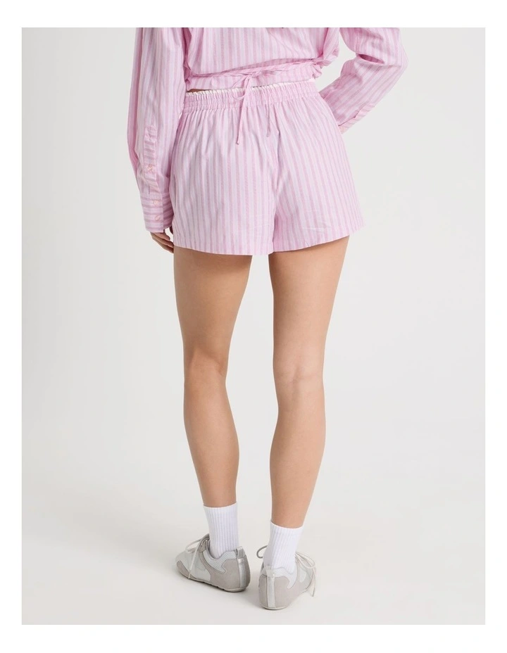 Double Waist Band Short in Red Stripe image 6