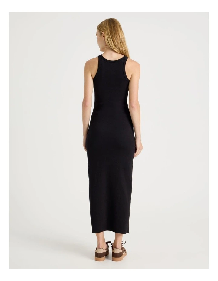 Racer Back Midi Dress in Black image 6