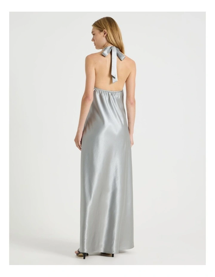 Halter Maxi Dress in Gunmetal image 6