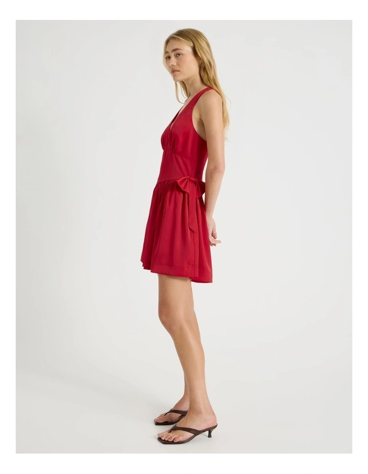 Open Back Mini Dress in American Beauty image 4