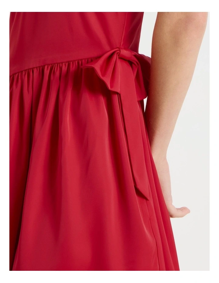 Open Back Mini Dress in American Beauty image 5