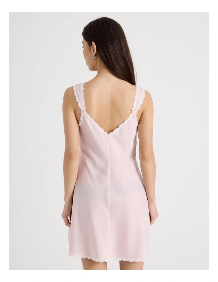 Sleeveless Lace Trim Dress in Potpourri Pink image 6