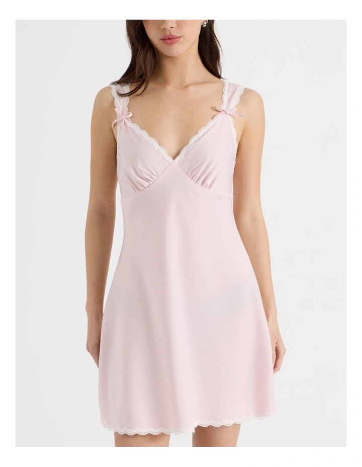 Sleeveless Lace Trim Dress in Potpourri Pink image 7