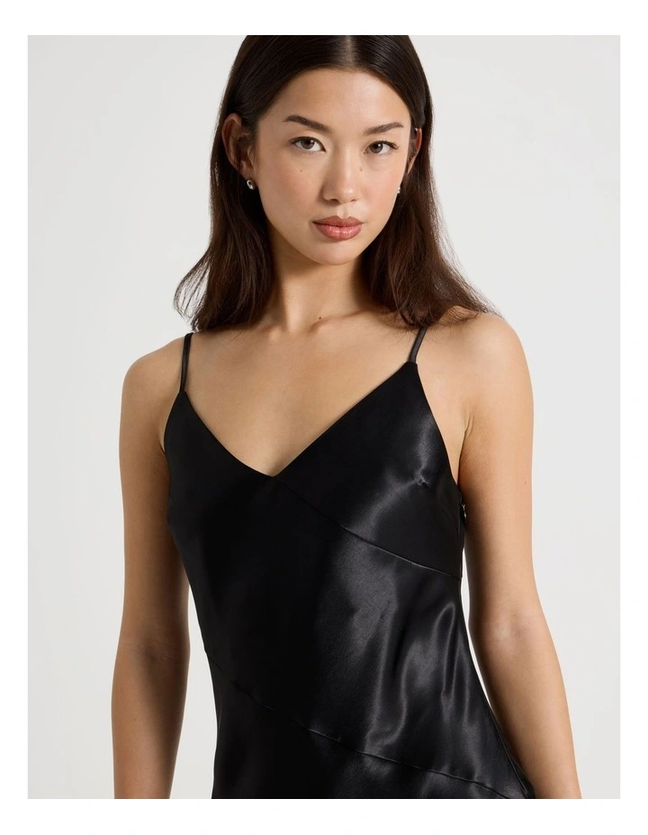 Asymmetric Panel Dress in Jet Black image 4