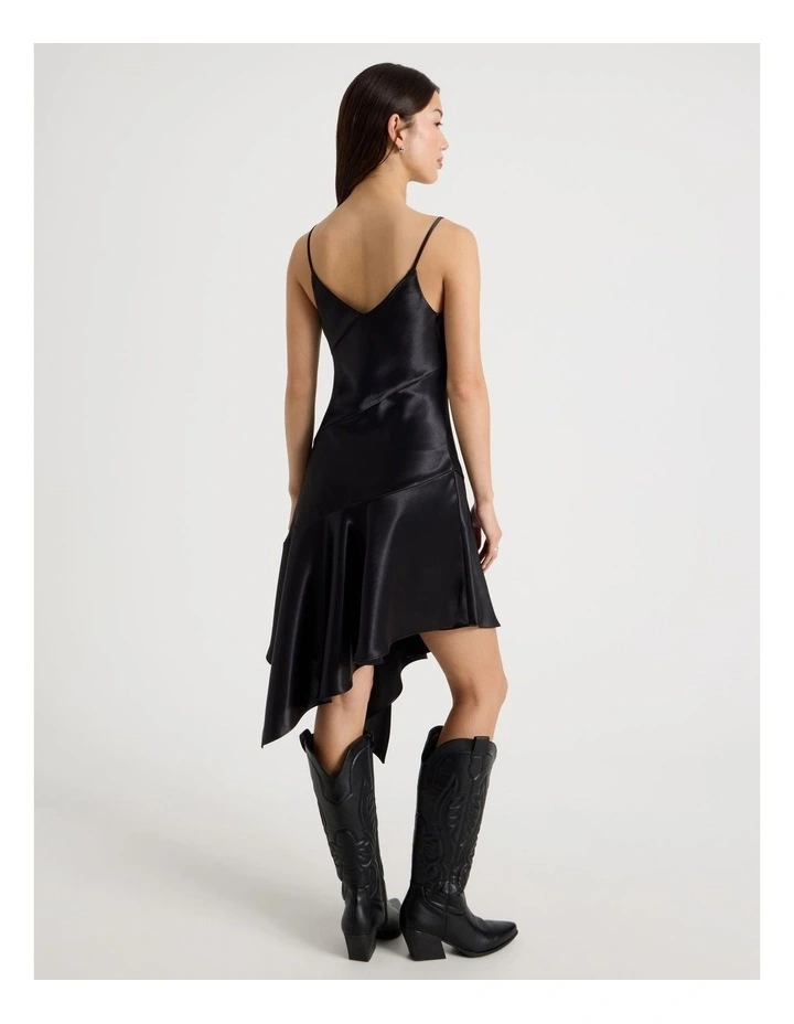 Asymmetric Panel Dress in Jet Black image 6