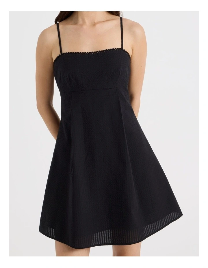 Check Mini Dress in Jet Black image 4