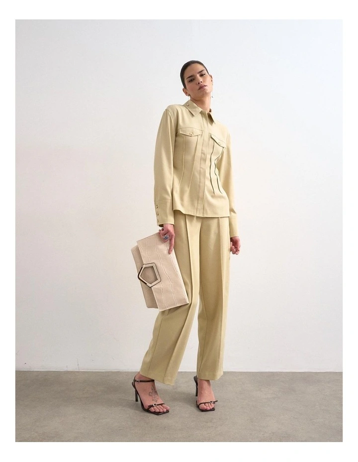 Talia Tailored Shirt in Green image 4