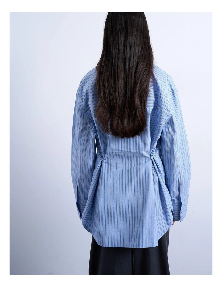 Demi Oversized Shirt in Blue image 3