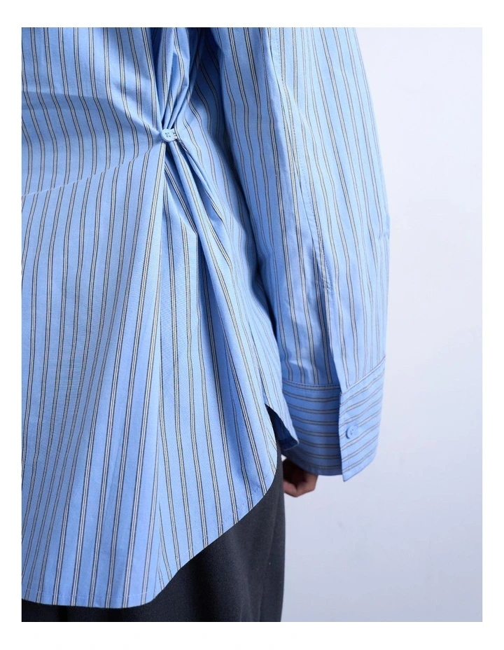 Demi Oversized Shirt in Blue image 4