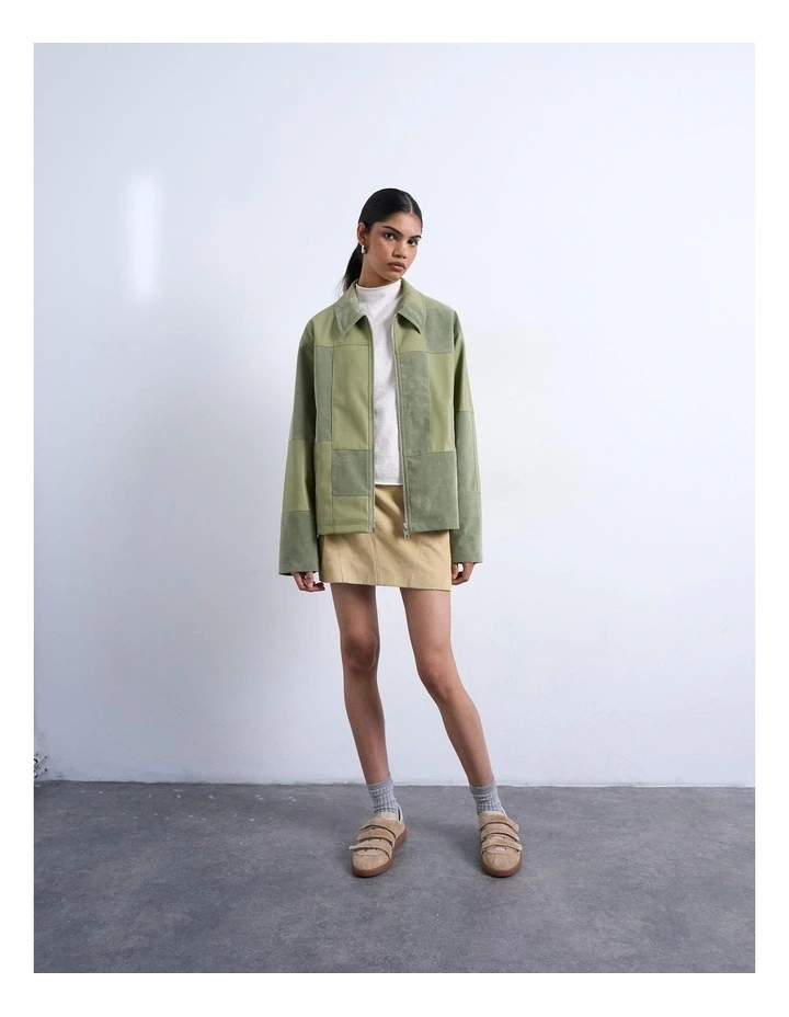 Emily Patchwork Jacket in Green image 3