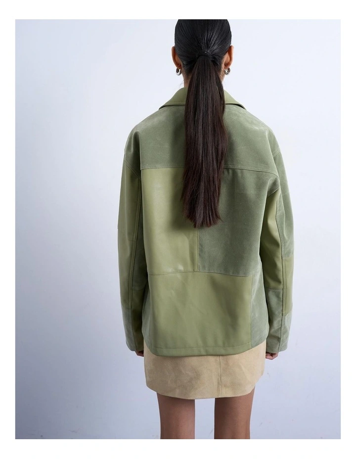 Emily Patchwork Jacket in Green image 4