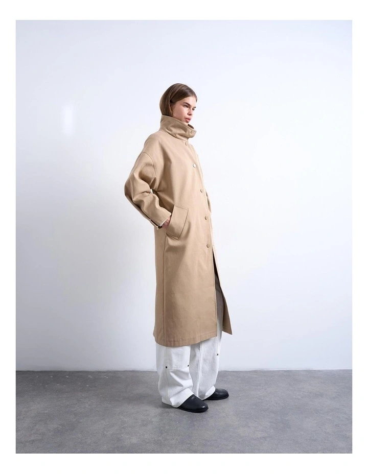 Liva Halterneck Maxi Dress in Beige image 2