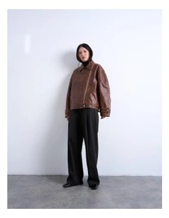 Elizabeth Biker Jacket in Brown