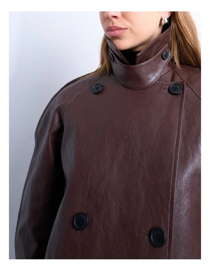 Thalia Ovoid Sleeve Short Trenchcoat Brand Attributes image 3