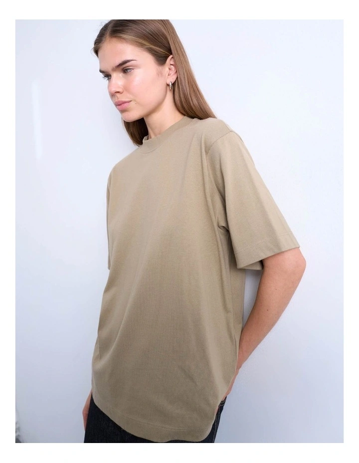 Premium Basic T-Shirt in Stone image 3