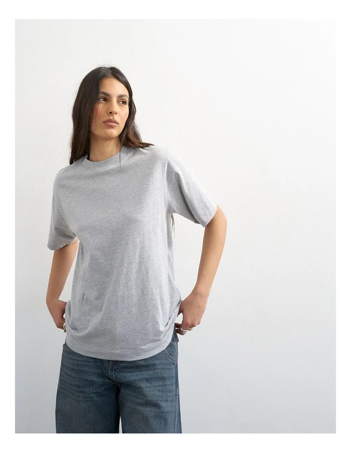 Premium Basic T-Shirt in Grey Marle image 3