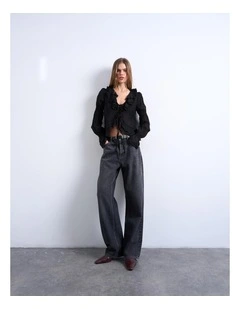 Tsfiona Ruffle Top in Black