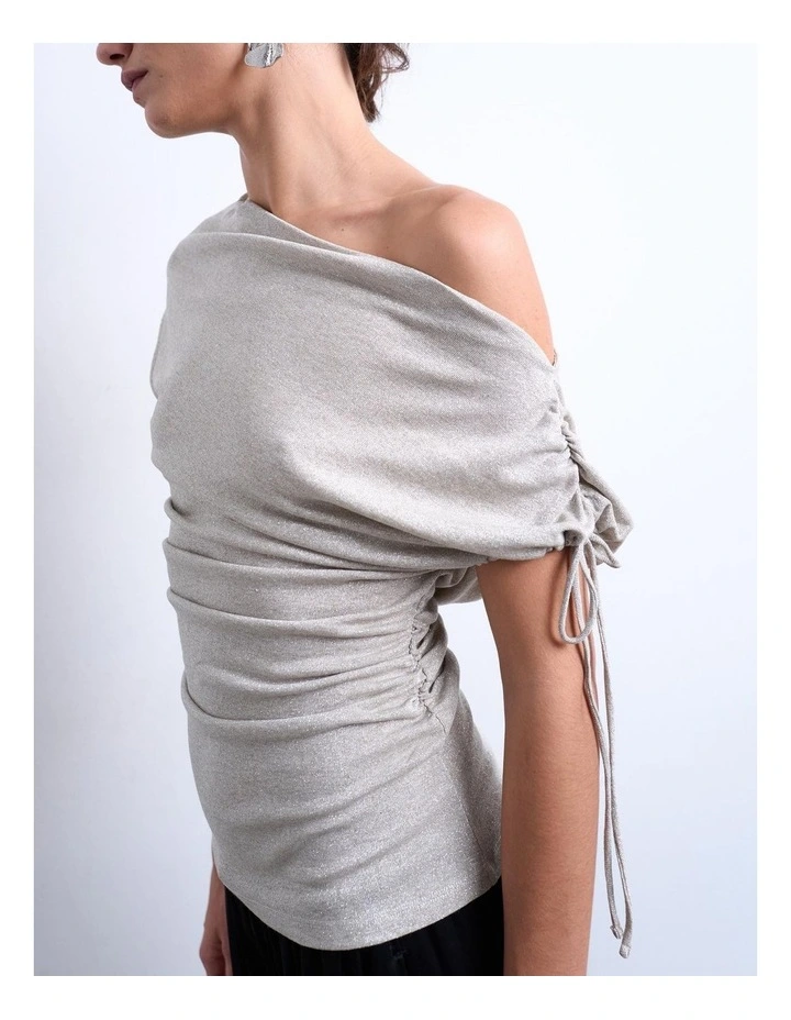 Viva Asymmetrical Top in Silver image 3