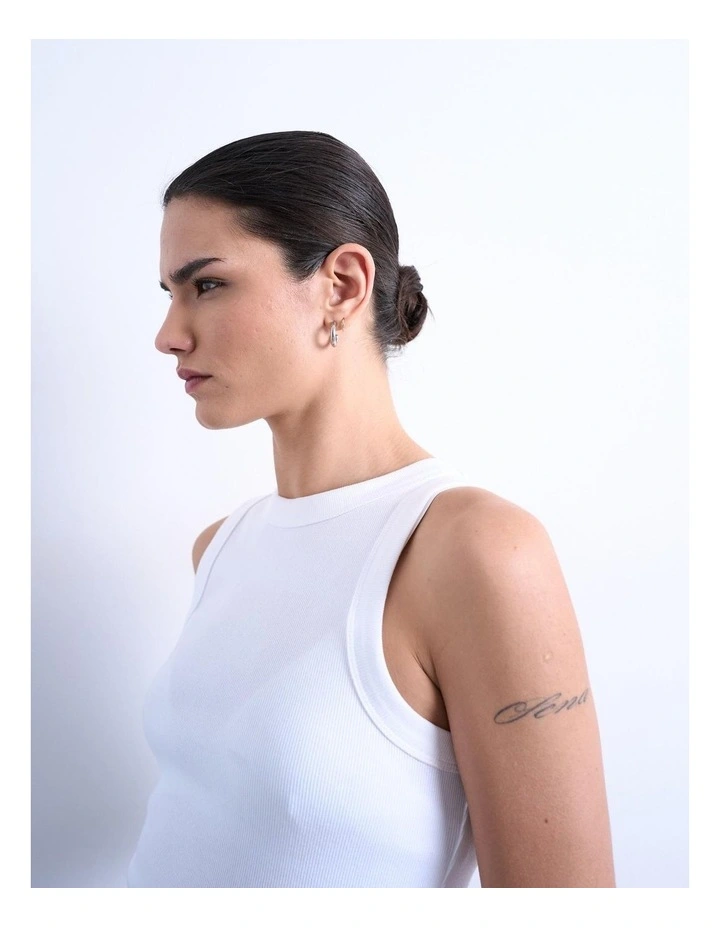 Mary Sleeveless Vest in White image 2