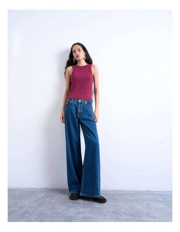 Mary Rib Vest in Red image 4