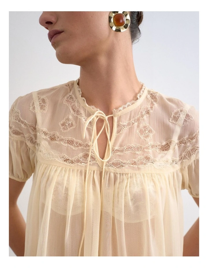 Layla Lace Top in Stone image 2