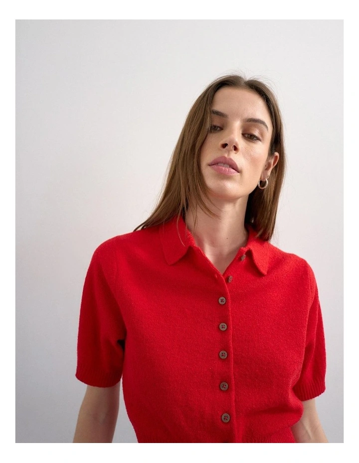 KYLIE  CINCH WAIST POLO PULLOVER image 2