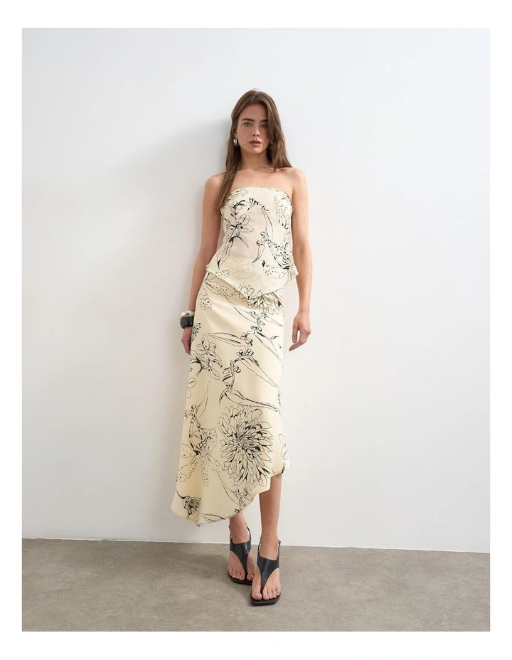 Scarlet Scarf Bandeau Top in White image 1